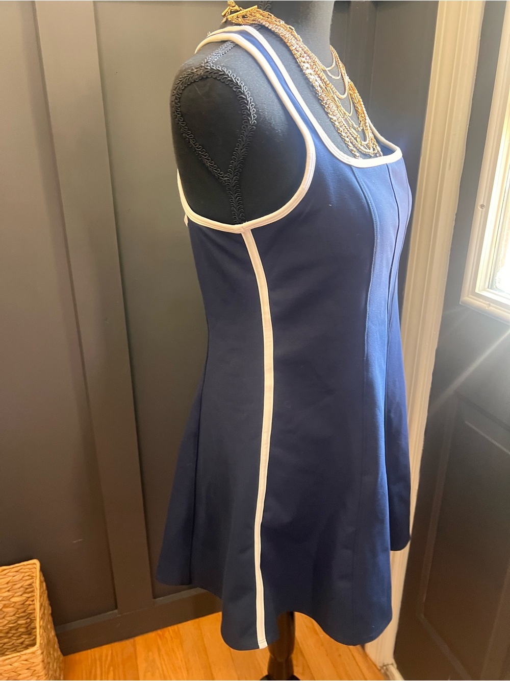 NWT Zella Serene Contrast Sport Dress Navy White Size L - Picture 10 of 10